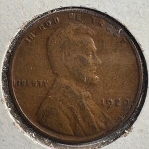 1929 Lincoln Wheat Cent Penny Philadelphia Mint US Small Cent Copper Coin 0226